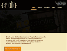 Tablet Screenshot of criollolatinkitchen.com